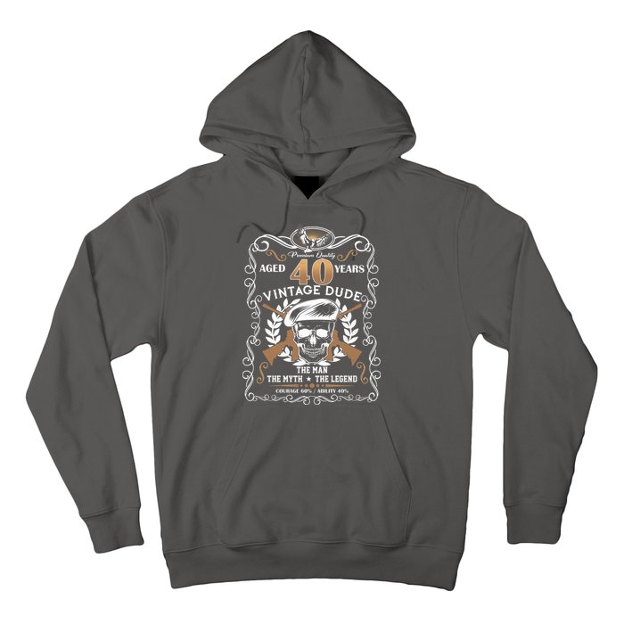 Vintage Dude Aged 40 Years Man Myth Legend 40th Birthday  Hoodie