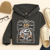Vintage Dude Aged 40 Years Man Myth Legend 40th Birthday  Hoodie