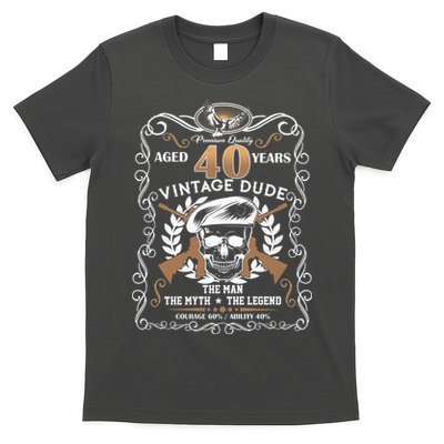 Vintage Dude Aged 40 Years Man Myth Legend 40th Birthday  T-Shirt