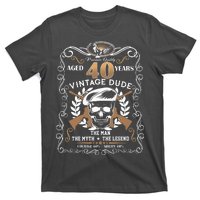 Vintage Dude Aged 40 Years Man Myth Legend 40th Birthday  T-Shirt