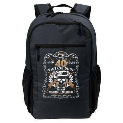 Vintage Dude Aged 40 Years Man Myth Legend 40th Birthday  Daily Commute Backpack