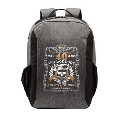 Vintage Dude Aged 40 Years Man Myth Legend 40th Birthday  Vector Backpack