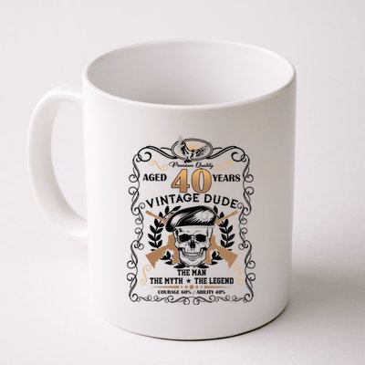 Vintage Dude Aged 40 Years Man Myth Legend 40th Birthday  Coffee Mug