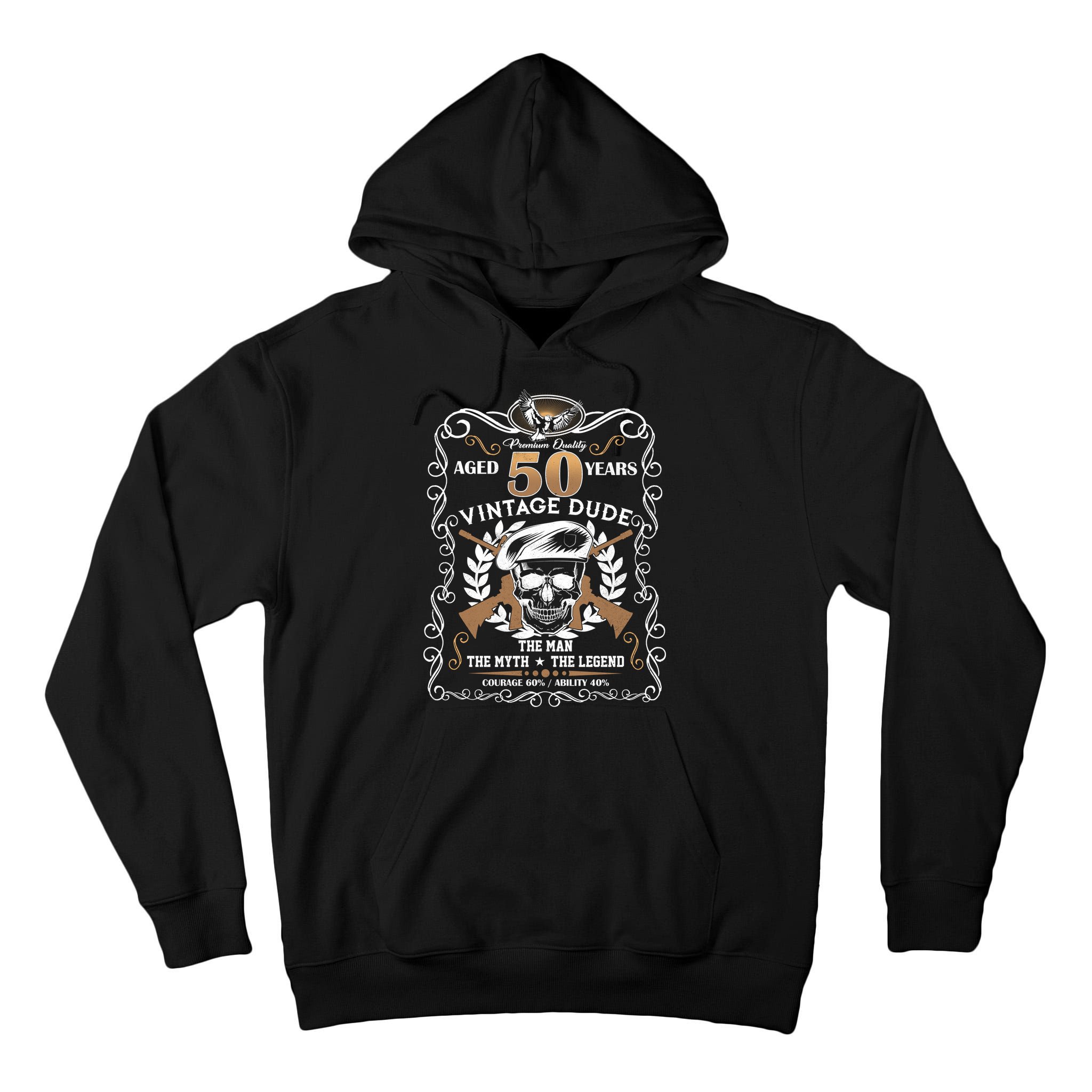 Vintage Dude Aged 50 Years Man Myth Legend 50th Birthday Tall Hoodie
