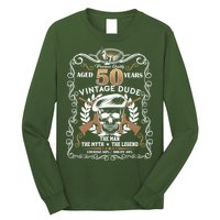 Vintage Dude Aged 50 Years Man Myth Legend 50th Birthday Long Sleeve Shirt