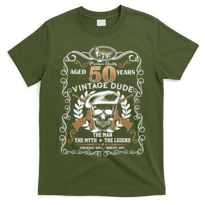 Vintage Dude Aged 50 Years Man Myth Legend 50th Birthday T-Shirt