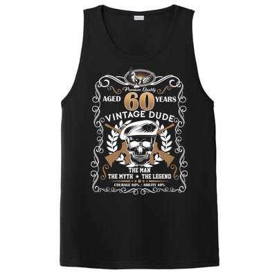 Vintage Dude Aged 60 Years Man Myth Legend 60th Birthday PosiCharge Competitor Tank