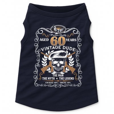 Vintage Dude Aged 60 Years Man Myth Legend 60th Birthday Doggie Tank