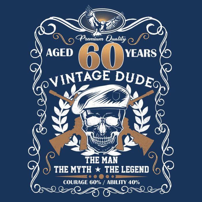 Vintage Dude Aged 60 Years Man Myth Legend 60th Birthday Doggie Tank