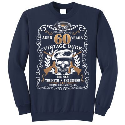 Vintage Dude Aged 60 Years Man Myth Legend 60th Birthday Sweatshirt