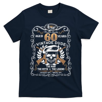 Vintage Dude Aged 60 Years Man Myth Legend 60th Birthday T-Shirt