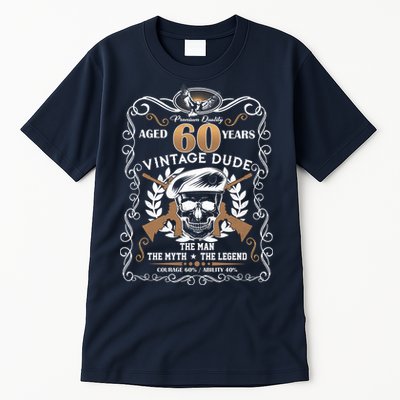 Vintage Dude Aged 60 Years Man Myth Legend 60th Birthday Tall T-Shirt