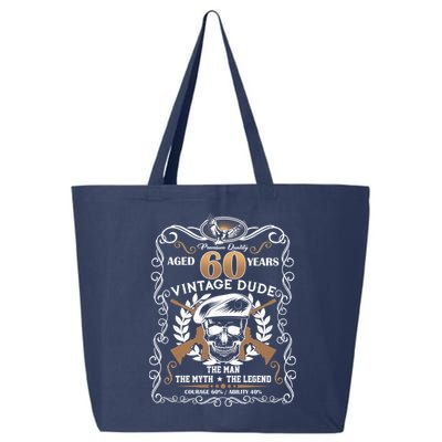 Vintage Dude Aged 60 Years Man Myth Legend 60th Birthday 25L Jumbo Tote