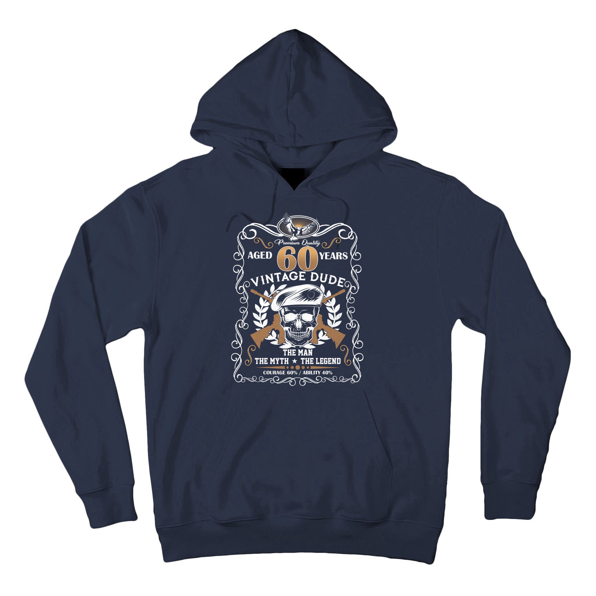 Vintage Dude Aged 60 Years Man Myth Legend 60th Birthday Tall Hoodie