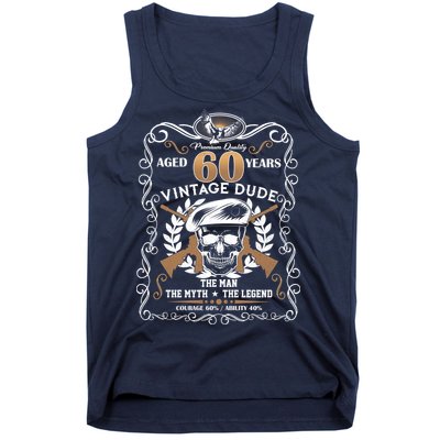 Vintage Dude Aged 60 Years Man Myth Legend 60th Birthday Tank Top