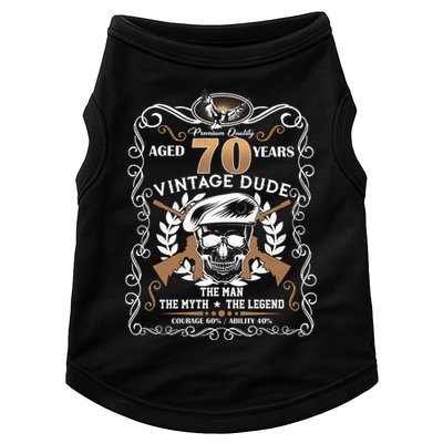 Vintage Dude Aged 70 Years Man Myth Legend 70th Birthday  Doggie Tank