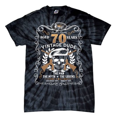 Vintage Dude Aged 70 Years Man Myth Legend 70th Birthday  Tie-Dye T-Shirt