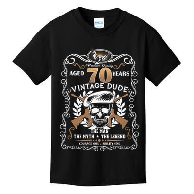 Vintage Dude Aged 70 Years Man Myth Legend 70th Birthday  Kids T-Shirt