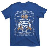 Vintage Dude Aged 80 Years Man Myth Legend 80th Birthday  T-Shirt