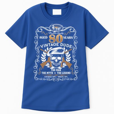 Vintage Dude Aged 80 Years Man Myth Legend 80th Birthday  Tall T-Shirt