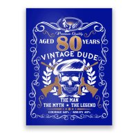 Vintage Dude Aged 80 Years Man Myth Legend 80th Birthday  Poster