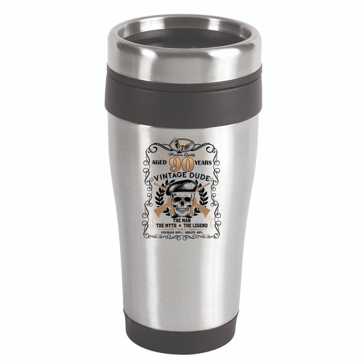 Vintage Dude Aged 90 Years Man Myth Legend 90th Birthday  16oz Travel Tumbler