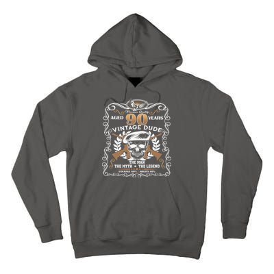 Vintage Dude Aged 90 Years Man Myth Legend 90th Birthday  Tall Hoodie