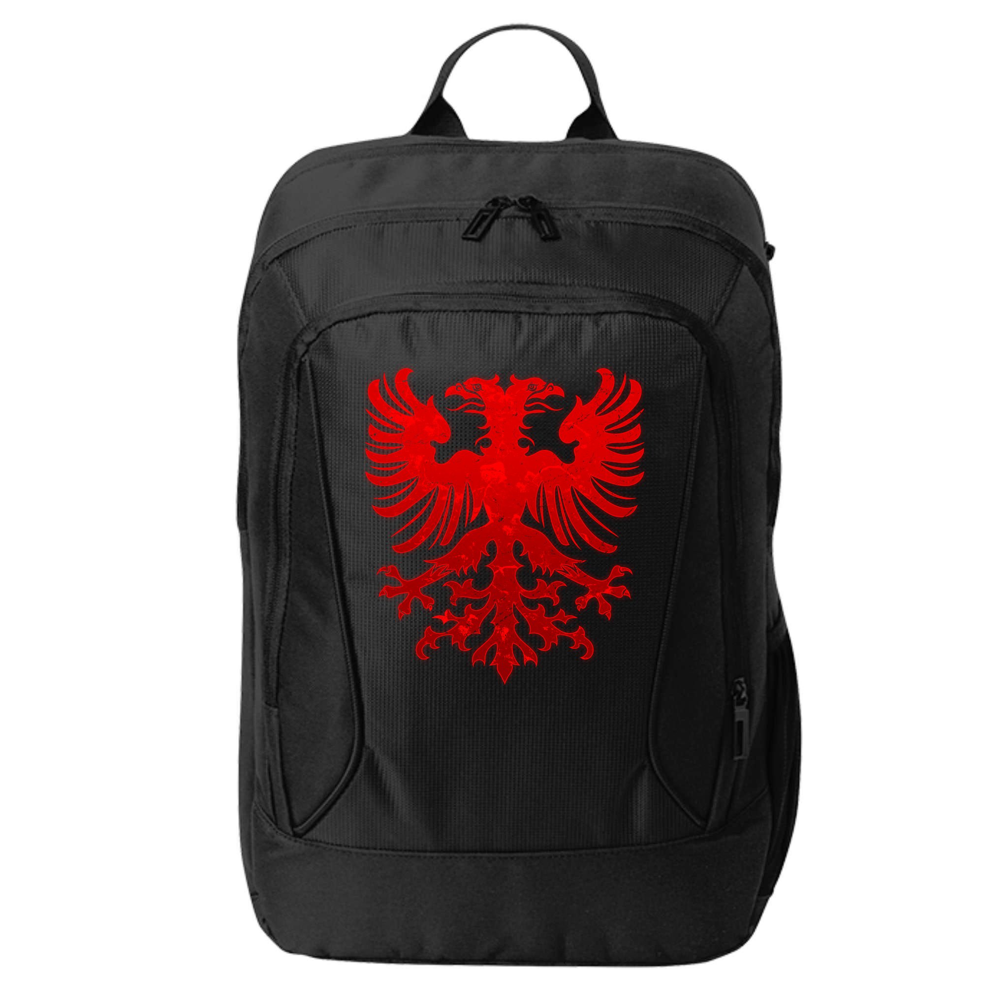 Vintage Eagle Albanian Flag City Backpack