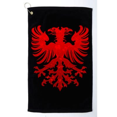 Vintage Eagle Albanian Flag Golf Towel