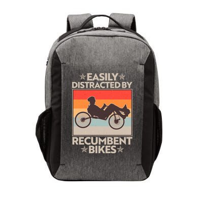 Vintage Easily Distracted By Recumbent Bikes Vector Backpack