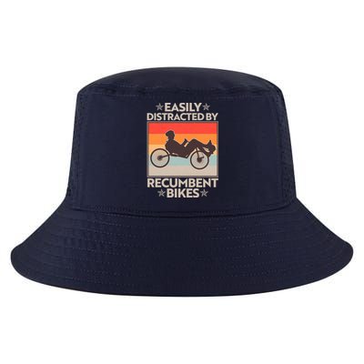 Vintage Easily Distracted By Recumbent Bikes Cool Comfort Performance Bucket Hat