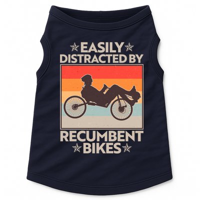 Vintage Easily Distracted By Recumbent Bikes Doggie Tank