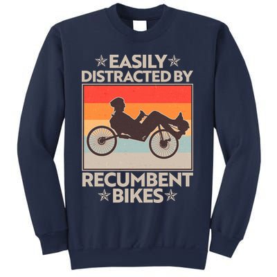 Vintage Easily Distracted By Recumbent Bikes Sweatshirt