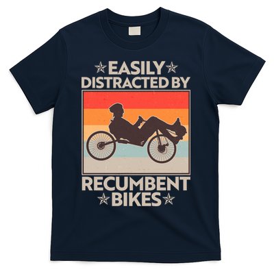 Vintage Easily Distracted By Recumbent Bikes T-Shirt