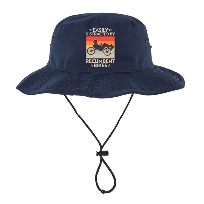 Vintage Easily Distracted By Recumbent Bikes Legacy Cool Fit Booney Bucket Hat