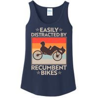 Vintage Easily Distracted By Recumbent Bikes Ladies Essential Tank