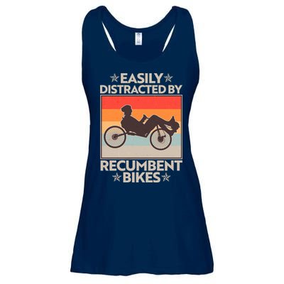 Vintage Easily Distracted By Recumbent Bikes Ladies Essential Flowy Tank