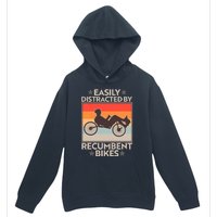 Vintage Easily Distracted By Recumbent Bikes Urban Pullover Hoodie