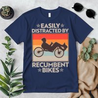 Vintage Easily Distracted By Recumbent Bikes Premium T-Shirt
