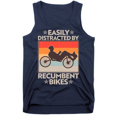 Vintage Easily Distracted By Recumbent Bikes Tank Top