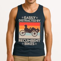 Vintage Easily Distracted By Recumbent Bikes Tank Top