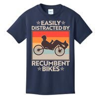 Vintage Easily Distracted By Recumbent Bikes Kids T-Shirt