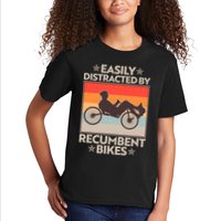 Vintage Easily Distracted By Recumbent Bikes Kids T-Shirt