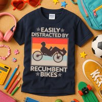 Vintage Easily Distracted By Recumbent Bikes Kids T-Shirt