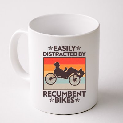 Vintage Easily Distracted By Recumbent Bikes Coffee Mug