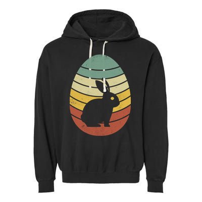 Vintage Easter Bunny Egg Garment-Dyed Fleece Hoodie