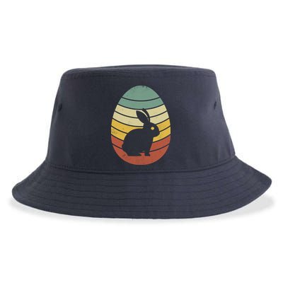Vintage Easter Bunny Egg Sustainable Bucket Hat