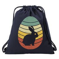 Vintage Easter Bunny Egg Drawstring Bag
