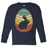 Vintage Easter Bunny Egg Toddler Long Sleeve Shirt