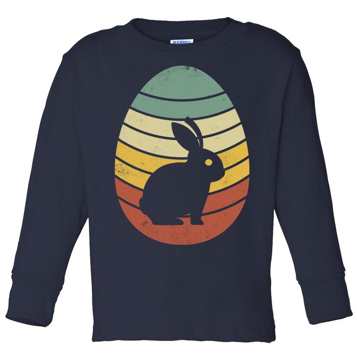 Vintage Easter Bunny Egg Toddler Long Sleeve Shirt